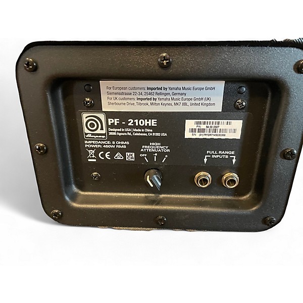 Used Ampeg PF210HE Portaflex 2x10 Bass Cabinet