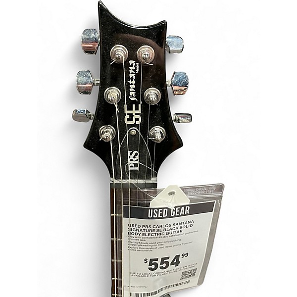 Used PRS Carlos Santana Signature SE Black Solid Body Electric Guitar