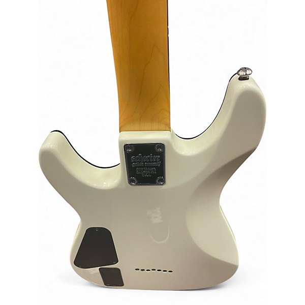 Used Schecter Guitar Research Demon 7 String White Solid Body Electric Guitar