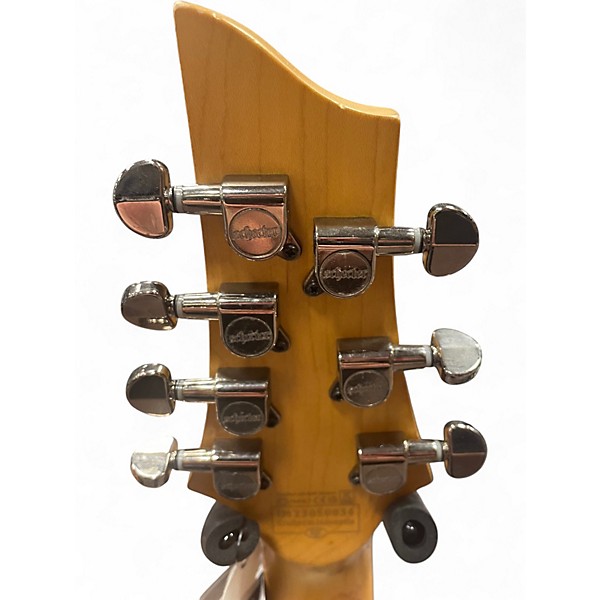 Used Schecter Guitar Research Demon 7 String White Solid Body Electric Guitar