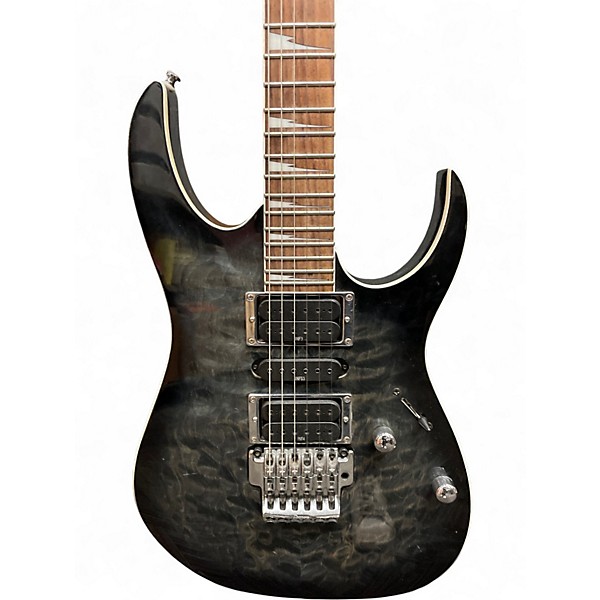 Used Ibanez RG4EX1 Trans Black Solid Body Electric Guitar