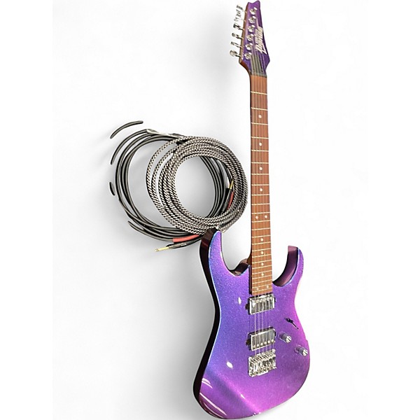 Used Ibanez GRG121SP Blue Metal Chameleon Solid Body Electric Guitar