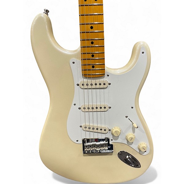 Used Fender Lincoln Brewster Stratocaster Olympic Pearl Solid Body Electric Guitar