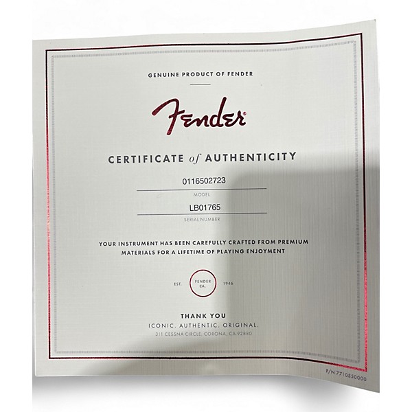 Used Fender Lincoln Brewster Stratocaster Olympic Pearl Solid Body Electric Guitar