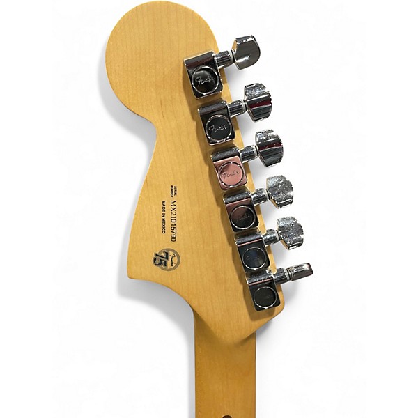 Used 2021 Fender PLAYER MUSTANG 90 Burgundy Mist Metallic Solid Body Electric Guitar