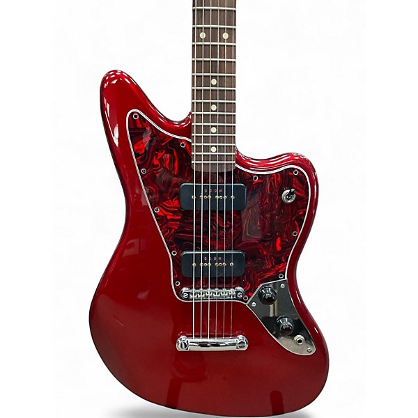 Used Fender Jaguar HH Candy Apple Red Solid Body Electric Guitar