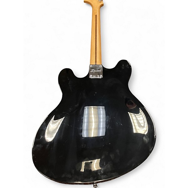 Used Squier Affinity Series Starcaster Black Hollow Body Electric Guitar