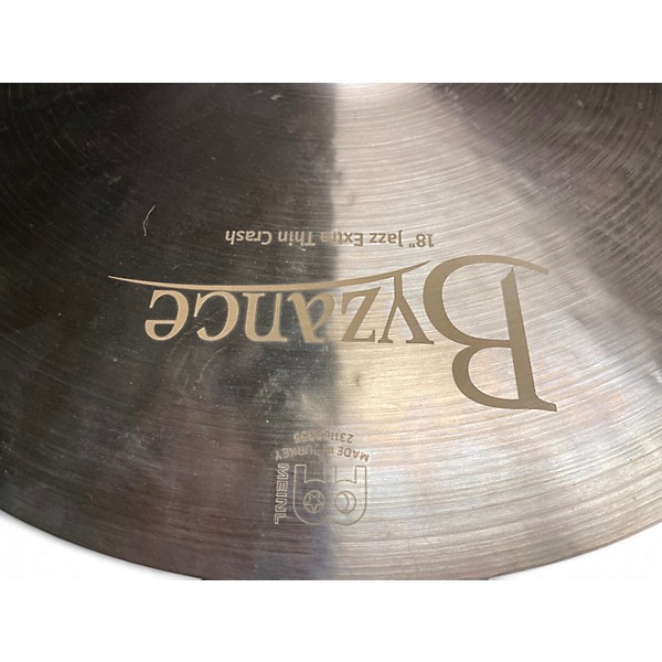 Used MEINL 18in BYZANCE JAZZ EXTRA THIN CRASH Cymbal