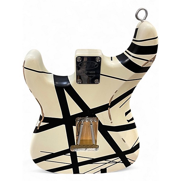 Used EVH Striped Series 78 Eruption Black and White Solid Body Electric Guitar