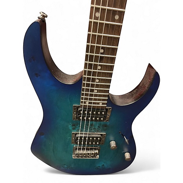 Used Ibanez RG421PB BLUE BURL Solid Body Electric Guitar