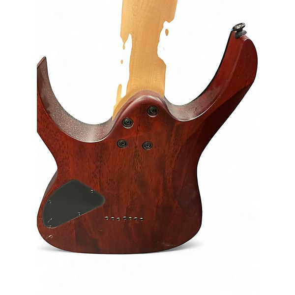 Used Ibanez RG7421 RG Series TRANS GRAY BURL Solid Body Electric Guitar