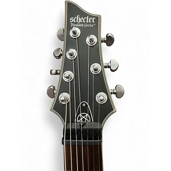 Used Schecter Guitar Research Platinum 7 Matte Black Solid Body Electric Guitar