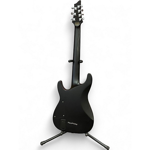 Used Schecter Guitar Research Platinum 7 Matte Black Solid Body Electric Guitar