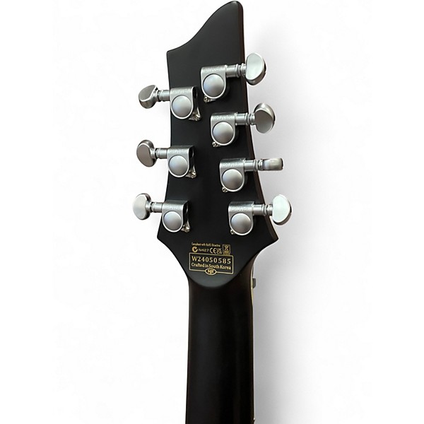 Used Schecter Guitar Research Platinum 7 Matte Black Solid Body Electric Guitar