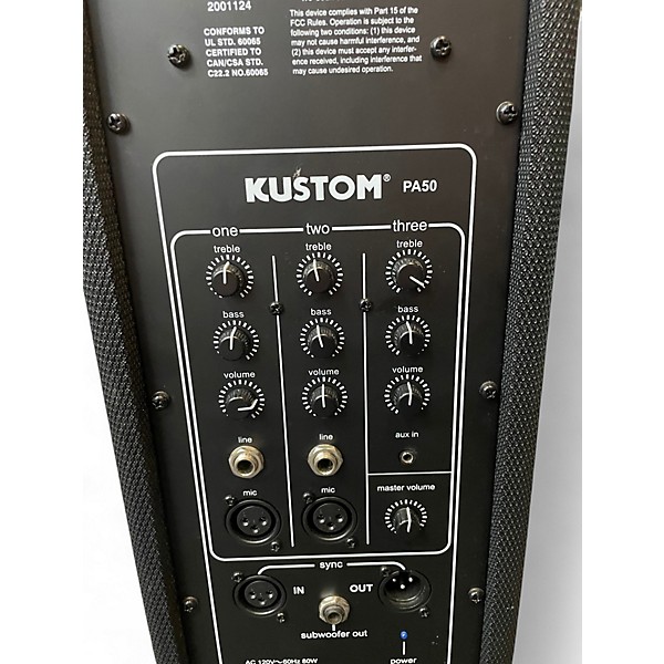 Used Kustom PA PA50 Powered Speaker