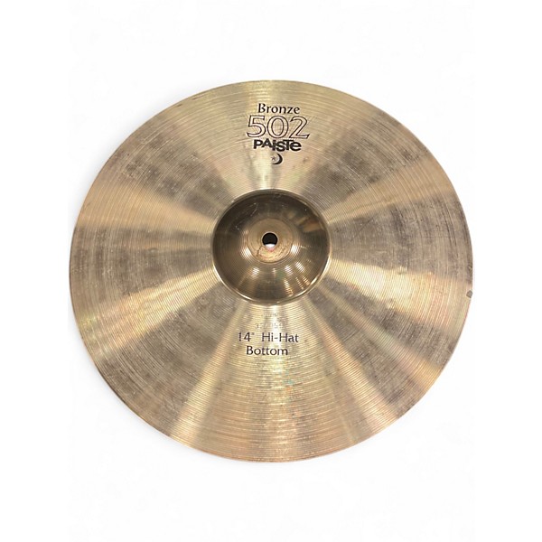 Used Paiste 14in BRONZE 502 HI HAT PAIR Cymbal