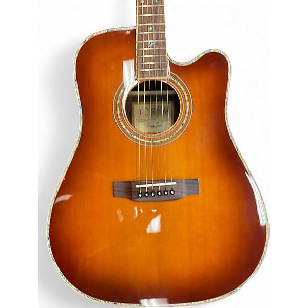 Used Zager ZAD-900CE Sunburst Acoustic Electric Guitar