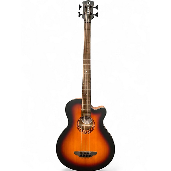 Used Luna LAB 34 TRIBAL TSB 3 Tone Sunburst Acoustic Bass Guitar