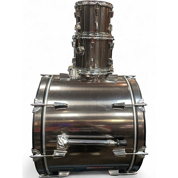 Used 2000s Percussion Plus 5 Piece PP4100MGR Metallic Gray Drum Kit