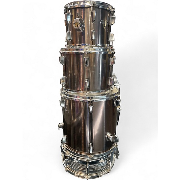 Used 2000s Percussion Plus 5 Piece PP4100MGR Metallic Gray Drum Kit