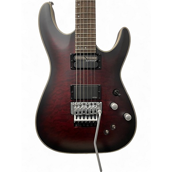 Used Schecter Guitar Research C1 Platinum FR RED Solid Body Electric Guitar