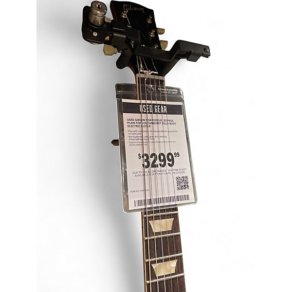 Used Gibson 1958 Reissue Les Paul Plain Top VOS Sunburst Solid Body Electric Guitar