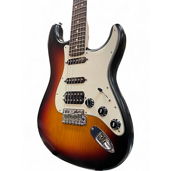Used Fender Highway One HSS Stratocaster Sunburst Solid Body Electric Guitar