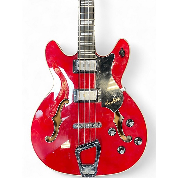 Used Hagstrom Viking Bass Wine Red Electric Bass Guitar