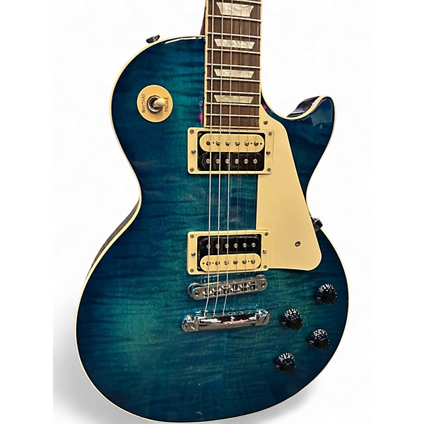 Used Gibson Les Paul Traditional Pro V Flame Top Ocean Water Perimeter Solid Body Electric Guitar