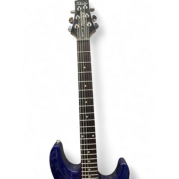 Used Schecter Guitar Research Omen 6 Blue Solid Body Electric Guitar