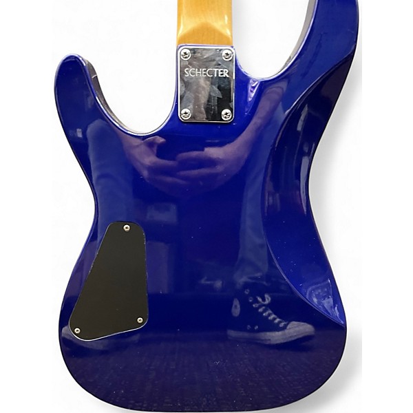 Used Schecter Guitar Research Omen 6 Blue Solid Body Electric Guitar
