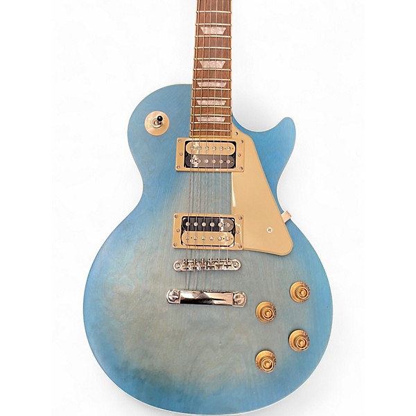 Used Epiphone Les Paul Traditional Pro IV WORN PACIFIC BLUE Solid Body Electric Guitar