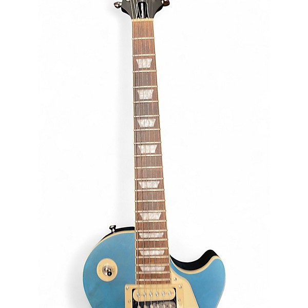 Used Epiphone Les Paul Traditional Pro IV WORN PACIFIC BLUE Solid Body Electric Guitar