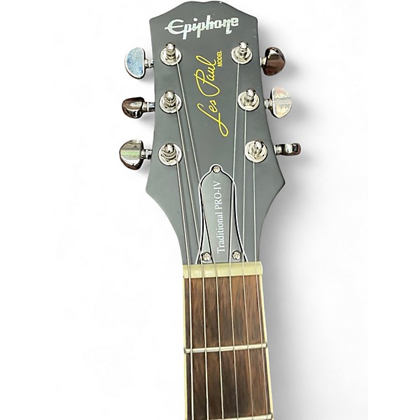 Used Epiphone Les Paul Traditional Pro IV WORN PACIFIC BLUE Solid Body Electric Guitar