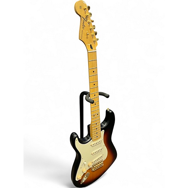 Used 2017 Fender American Standard Stratocaster Left Handed 2 Color Sunburst Electric Guitar