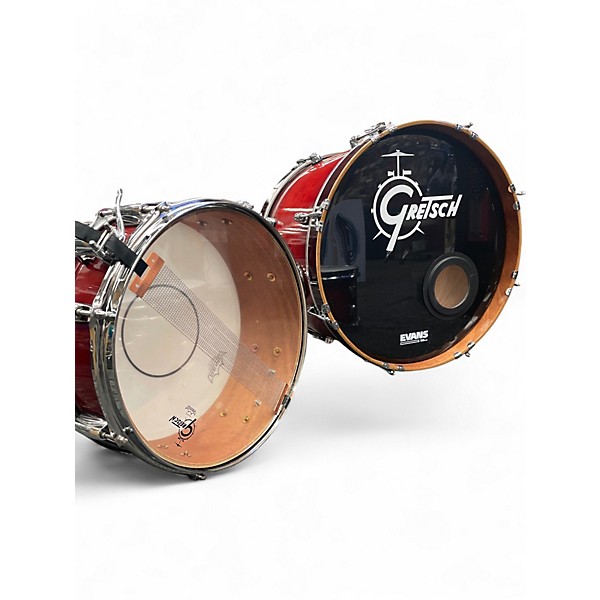 Used Gretsch Drums 4 Piece Catalina Club Series Crimson Burst Drum Kit