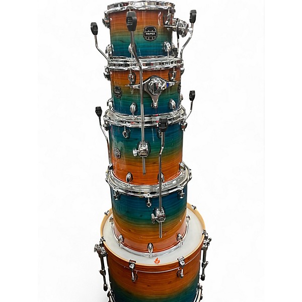 Used Mapex 5 Piece Armory Ocean Burst Drum Kit