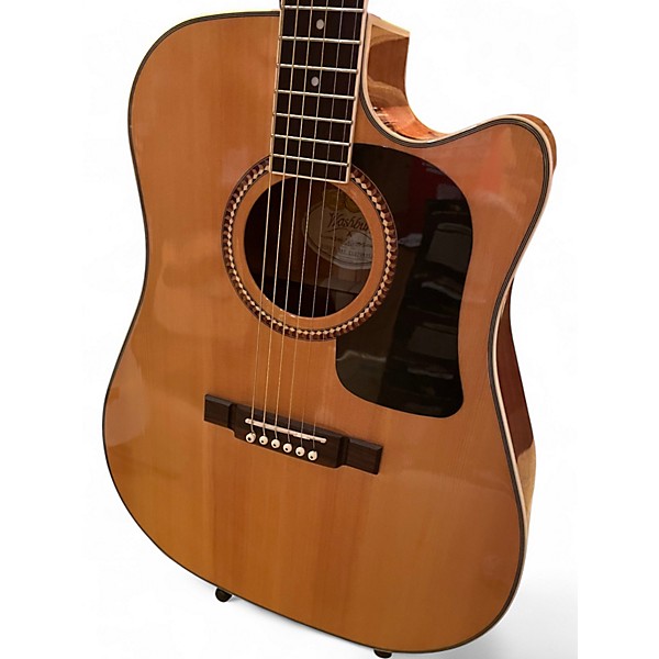 Used Washburn D10SCE Natural Acoustic Electric Guitar