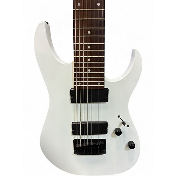 Used 2022 Ibanez RG8 8 String White Solid Body Electric Guitar