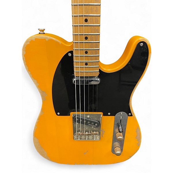 Used Vintage Icon V52 Road Worn Butterscotch Solid Body Electric Guitar