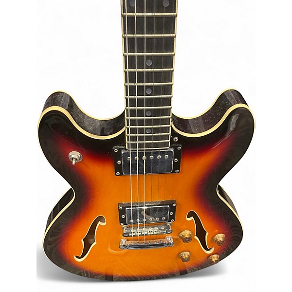 Used Harley Benton H3 Tobacco Sunburst Hollow Body Electric Guitar