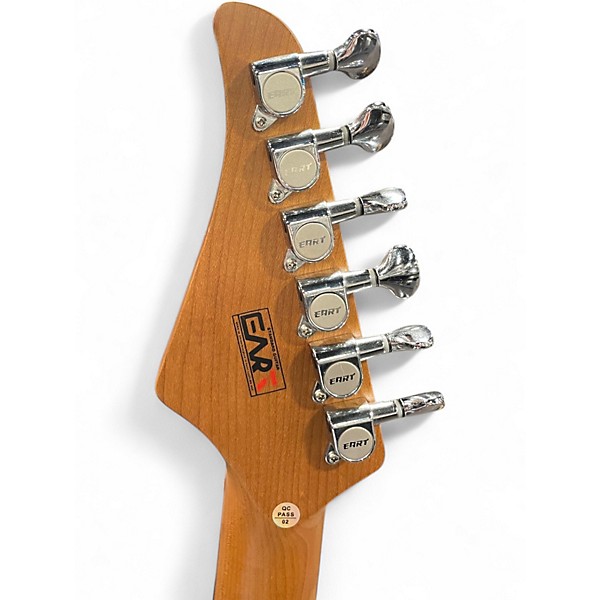 Used Eart S Style Trans Red Solid Body Electric Guitar