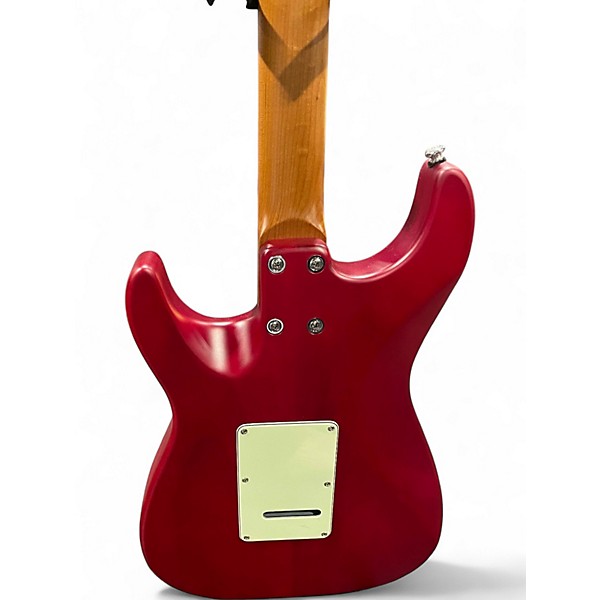 Used Eart S Style Trans Red Solid Body Electric Guitar