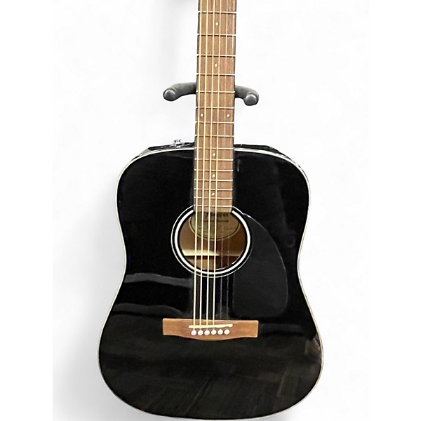 Used Fender CD60 Dreadnought Black Acoustic Guitar