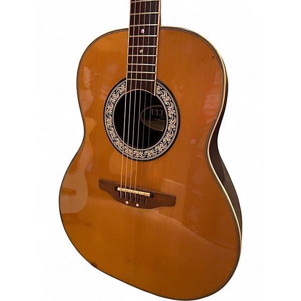 Vintage 1975 Ovation ULTRA 1517 Natural Acoustic Electric Guitar