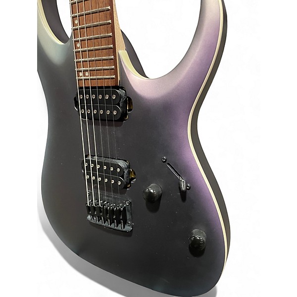 Used Ibanez RGA442EX STANDARD BLACK AURORA BURST MATTE Solid Body Electric Guitar