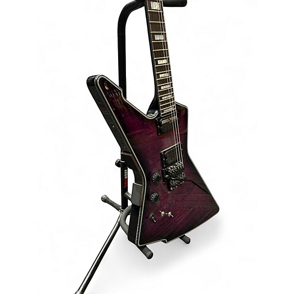 Used Schecter Guitar Research E-1FR Trans Purple Solid Body Electric Guitar
