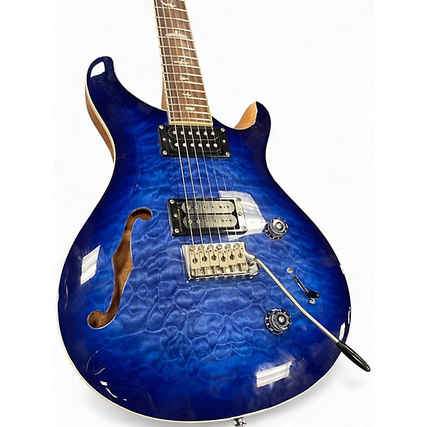 Used 2024 PRS SE Custom 22 Semi-Hollowbody Blue Burst Hollow Body Electric Guitar