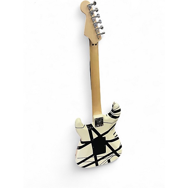 Used EVH Striped Series white and black  Solid Body Electric Guitar