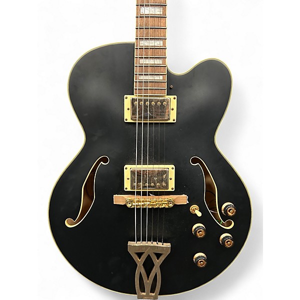 Used Ibanez AF75G Satin Black Hollow Body Electric Guitar